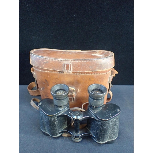 519 - A PAIR OF HEATH & Co WWI No 2 Mk 1 BINOCULARS

dated 1918, No 9648, cased, and a vintage Ukrainian c... 