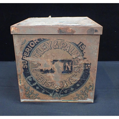 53 - AN UNOPENED TIN OF HUNTLEY & PALMER BISCUITS

early 20th century (rusted, paper in poor condition)