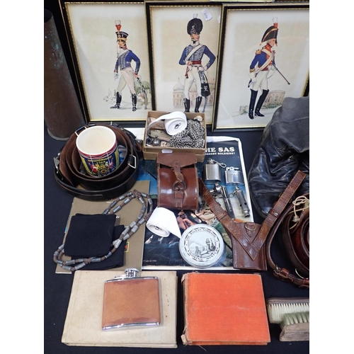 546 - A COLLECTION OF MILITARIA

and military themed items, some previously belonging to Major P.W. Baker,... 