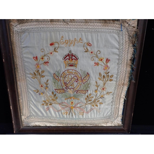 547 - THE QUEEN'S OWN DORSET YEOMANRY: A SILKWORK PANEL

commemorating the regiment's 1915 deployment to E... 