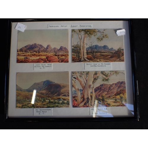 569 - ALBERT MANATJIRA: A SET OF EIGHT POSTCARDS

Aboriginal painter, framed