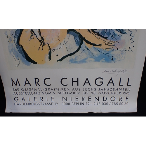 570 - MARC CHAGALL EXHIBITION POSTER FOR GALERIE NIERENDORF, BERLIN

1976 (unframed, small tears, faded) 6... 