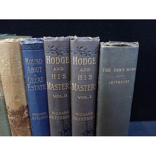 572 - RICHARD JEFFERIES: 'HODGE AND HIS MASTERS' 2 VOLS

1st ed Smith Elder and Co 1880, with five other 1... 