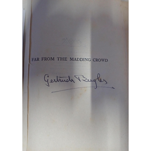 581 - THOMAS HARDY/HARDY PLAYERS INTEREST: GERTRUDE BUGLER

her own signed copy of 'Far from the madding c... 