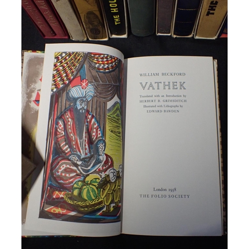 589 - THE FOLIO SOCIETY: VARIOUS VOLUMES

including W. Beckford; 'Vathek', ill. Edward Bawden, 1958, and o... 