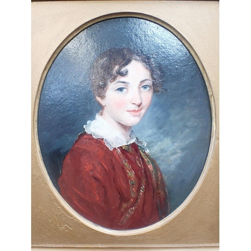 626 - 19th CENTURY OIL PORTRAIT OF A YOUNG LADY

Oil on board in an overpainted gilt frame 41 x 36cm