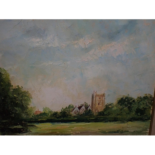 649 - ARTIST UNKNOWN, CHURCH IN A LANDSCAPE

oil on canvas, 40 x 50cm