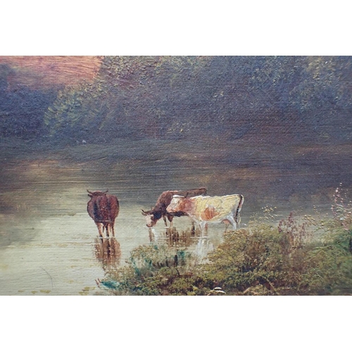 653 - HENRY HARRIS (1852-1926)

pair of studies of cattle in a landscape, both signed, 19th century, oils ... 