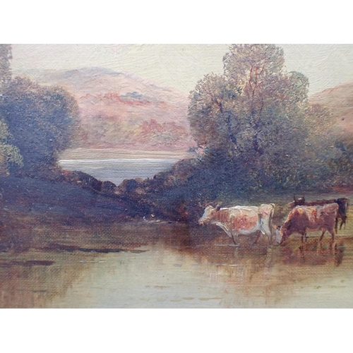 653 - HENRY HARRIS (1852-1926)

pair of studies of cattle in a landscape, both signed, 19th century, oils ... 