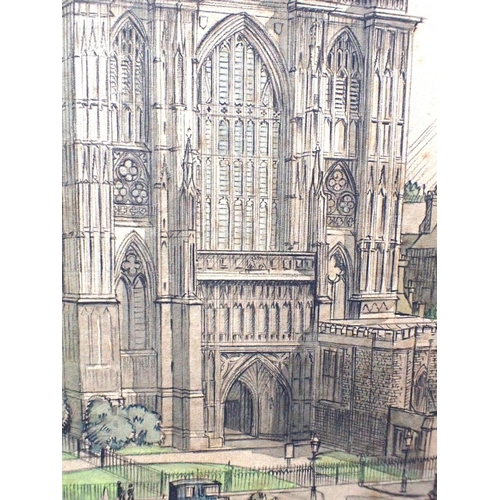 679 - KARL HAGEDORN (1889-1969) WESTMINSTER ABBEY

signed upper left, pencil and watercolour, 54cm x 36cm ... 