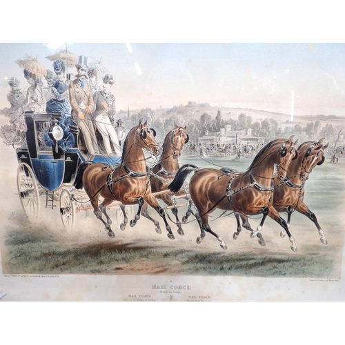 682 - AFTER ALBERT ADAM (1833-1900) 'A PAIR OF COACHING SCENES'

'Mail Coach' and 'La Diligence - Stage Co... 