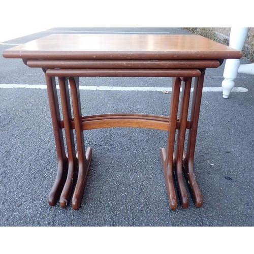 781 - G-PLAN: A FRESCO TEAK NEST OF TABLES

the largest 56cm wide