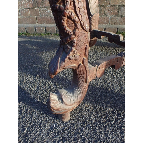 800 - A 19th CENTURY ANGLO-INDIAN CENTRE TABLE

with profusely carved frieze 60 x 60cm