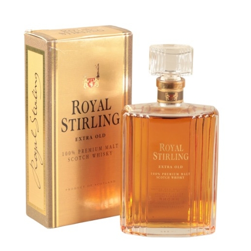 719 - ROYAL STIRLING EXTRA OLD SCOTCH WHISKY

contained in 75cl crystal decanter, limited edition No. 1351... 