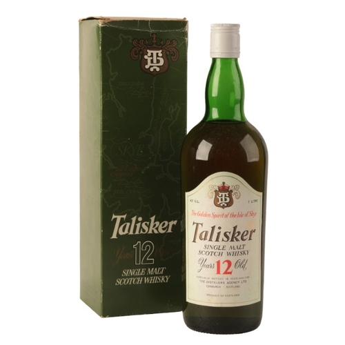 723 - TALISKER 12 YEAR OLD SINGLE MALT WHISKY

one 1 litre 1970's bottle, especially bottled for the Disti... 