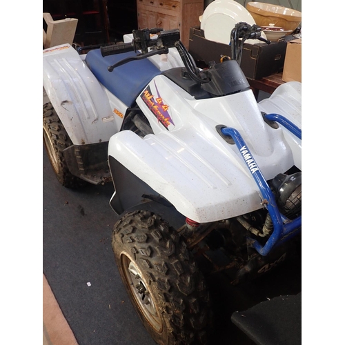 1 - A YAMAHA WOLVERINE 350 4 X 4 QUAD BIKE

with twin spotlights, front grille and tow bar (recently ser... 