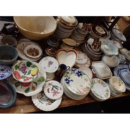 101 - A QUANTITY OF DINNER WARES

and other ceramics including a large T.G. Green mixing bowl