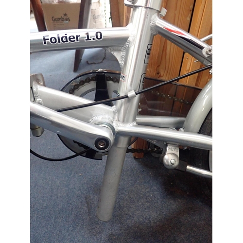 107 - A FOLDING SEASURE BICYCLE

the aluminium 'Folder 1.0', in storage bag (some scratches to the handleb... 