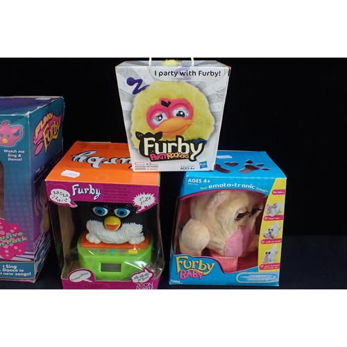 119 - A COLLECTION OF BOXED FURBIES

including a Fuby Baby and Funky Furby in an 