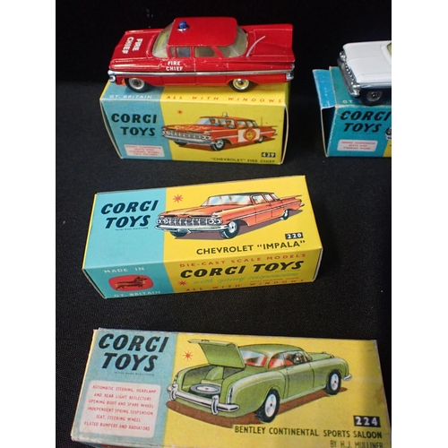 124 - TEN CORGI DIECAST MODELS

all models are in good condition but are play worn (possible restoration),... 