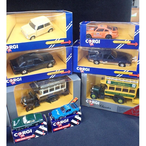 130 - A COLLECTION OF BOXED CORGI DIECAST MODELS

Models to include, cars and buses. (22)