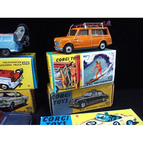 148 - EIGHTEEN CORGI DIECAST MODELS

including; 'Studebaker Golden Hawk', 'Hillman Imp in Monte Carlo Trim... 