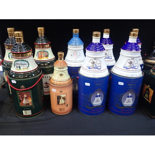 174 - A COLLECTION OF BELLS WHISKY DECANTERS, ALL SEALED AND BOXED

Bells Royal Reserve (Blue)
Prince Andr... 