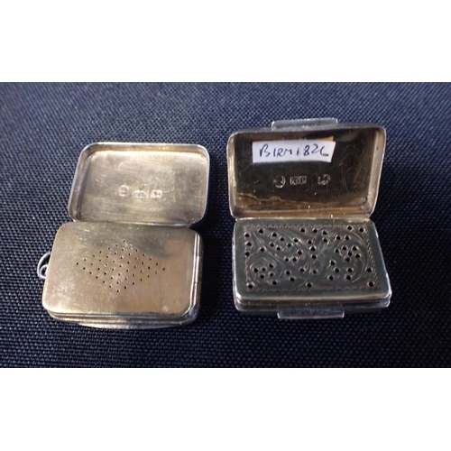 270 - A SILVER VINAIGRETTE, MATTHEW LINWOOD

Birmingham 1814, with simple pierced grille, and another by T... 