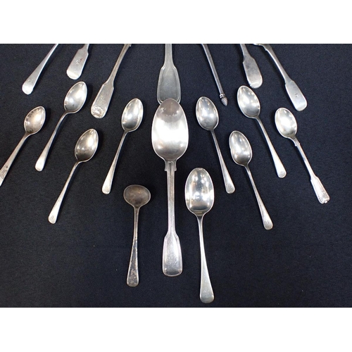 283 - A QUANTITY OF SILVER AND WHITE METAL FLATWARE

including a reproduction antique spoon by C.J. Vander... 