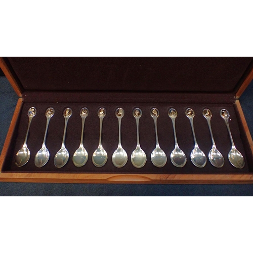 301 - RSPB SILVER BIRD SPOON COLLECTION

made by John Pinches, London hallmarks, in fitted wooden box