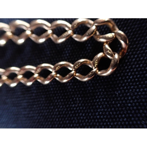 306 - A YELLOW METAL CHAIN

(very worn with indistinct marks)