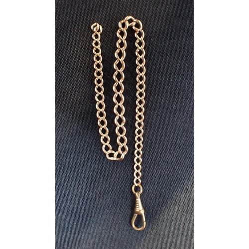 306 - A YELLOW METAL CHAIN

(very worn with indistinct marks)