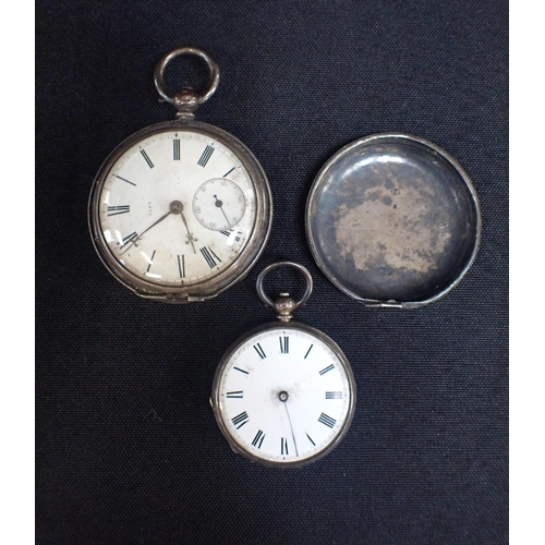 325 - TWO SILVER POCKET WATCHES

and another (for restoration).