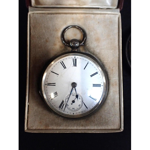 325 - TWO SILVER POCKET WATCHES

and another (for restoration).