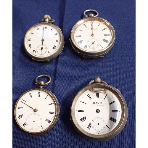 332 - A COLLECTION OF SILVER POCKET WATCHES

(10)