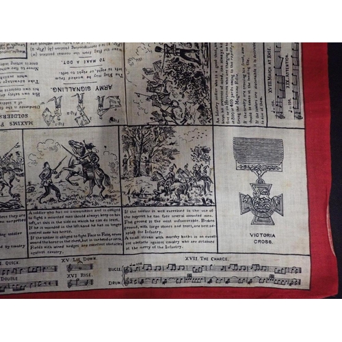 352 - FULTONS PATENT MILITARY HANDKERCHIEF

patent no.12801, printed with a plethora of military informati... 