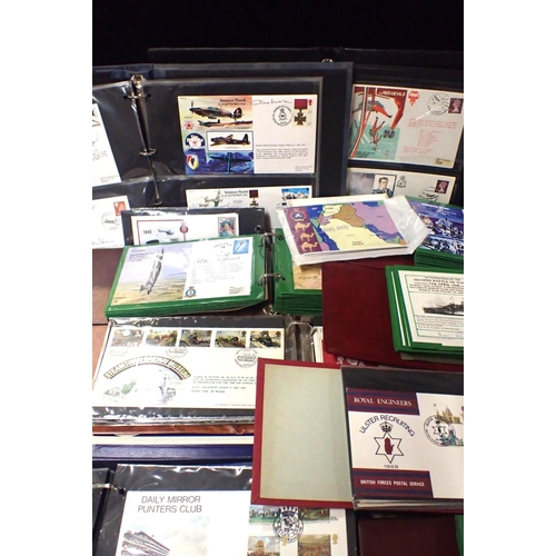 376 - NINETEEN ALBUMS OF MILITARY AND OTHER FIRST DAY COVERS

some signed