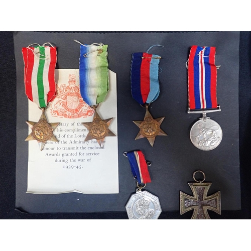 380 - GROUP OF MEDALS  AND PAPERWORK RELATING TO LEADING STEWARD VICTOR A. WARE

Royal Navy May 1940 to Fe... 