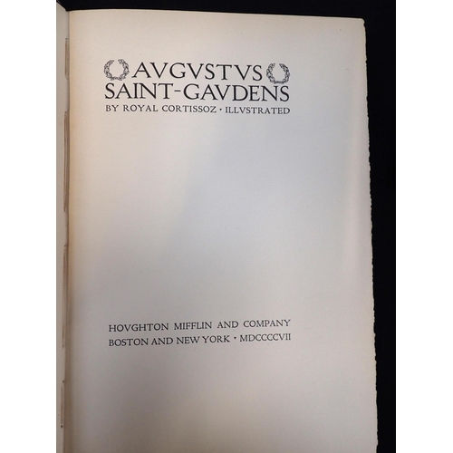 402 - ROYAL CORTISSOZ AUGUSTUS SAINT GAUDENS

1st edition, Houghton Mifflin, Boston and New York, 1907, wi... 