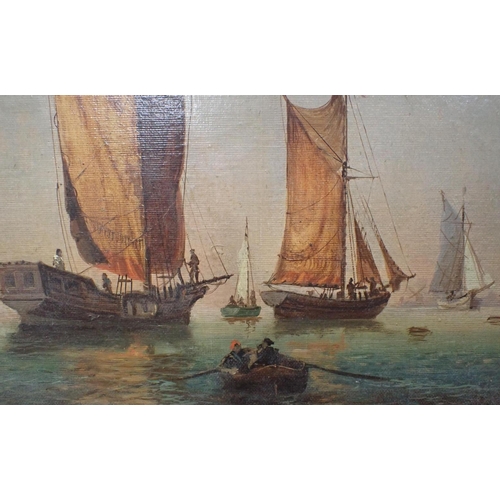 455 - C.W. SMITH (19TH/20TH CENTURY), Dutch vessels in harbour

signed, oil painting, canvas 30.5cm x 45.5... 