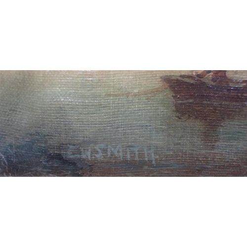 455 - C.W. SMITH (19TH/20TH CENTURY), Dutch vessels in harbour

signed, oil painting, canvas 30.5cm x 45.5... 