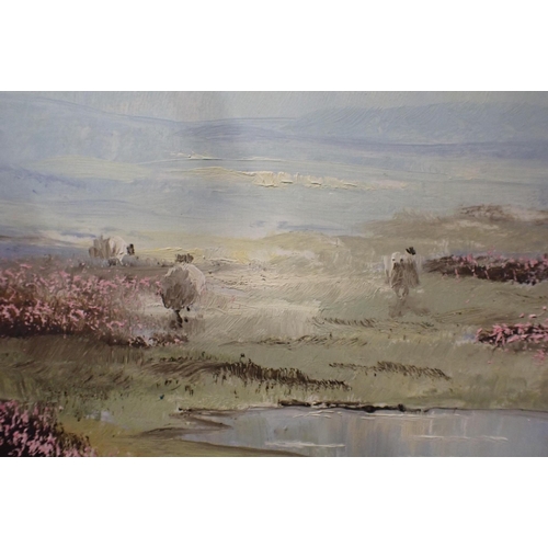 500 - LEWIS CREIGHTON (1918-1996), Yorkshire moorland scene

signed, gouache on board, 40.5cm x 51cm, blue... 