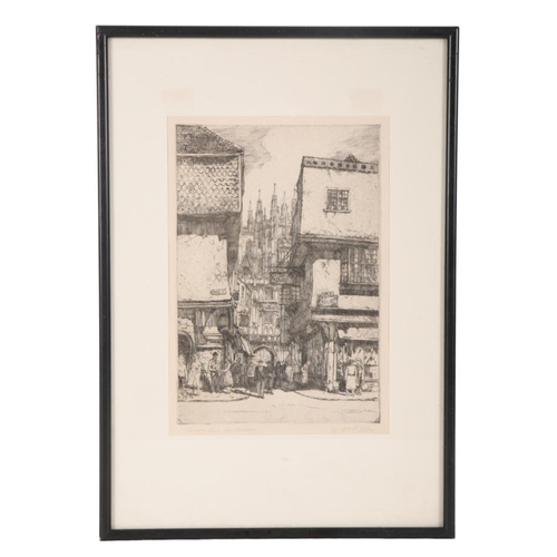 506 - WILLIAM P. ROBINS (1882-1959), 'MERCERY LANE, CANTERBURY'

etching, 23.5cm x 15.5cm, signed, in ebon... 