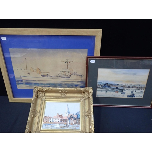 508 - WP (20TH CENTURY), A Cargo Ship

watercolour, monogrammed and dated '76, 25cm x 41cm, later wood fra... 