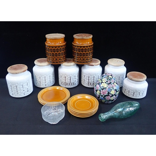 51 - HORNSEA KITCHEN CANISTERS, 'CHARISMA' AND 'HEIRLOOM' DESIGN

and other ceramics and glassware