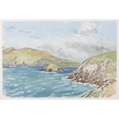 521 - *PAUL BURNS (20th Century) 'Great Blasket Island'

Irish coastal landscape, signed, titled and dated... 