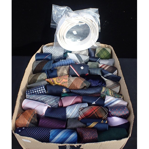 53 - A COLLECTION OF VINTAGE TIES

some in tweed (50), and some shirt collars