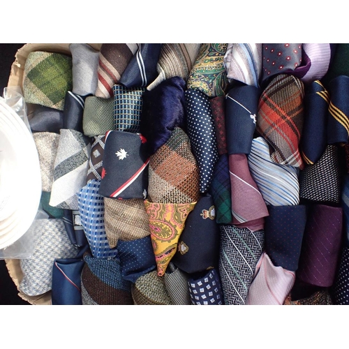 53 - A COLLECTION OF VINTAGE TIES

some in tweed (50), and some shirt collars