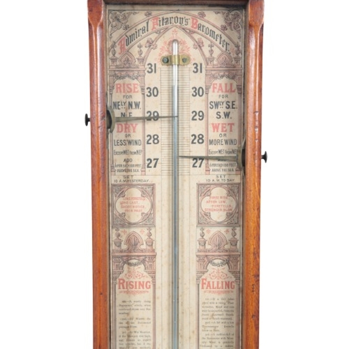 198 - AN ADMIRAL FITZROY'S BAROMETER

early 20th century, 103cm high x 26.5cm wide

Provenance: Wabey Hous... 