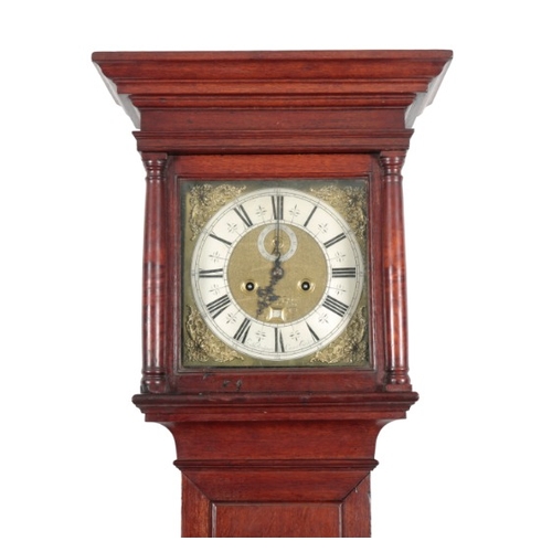 199 - AN OAK LONGCASE CLOCK BY EDWARD BRIDGMAN OF COVENT GARDEN

18th century, the eight day two train mov... 